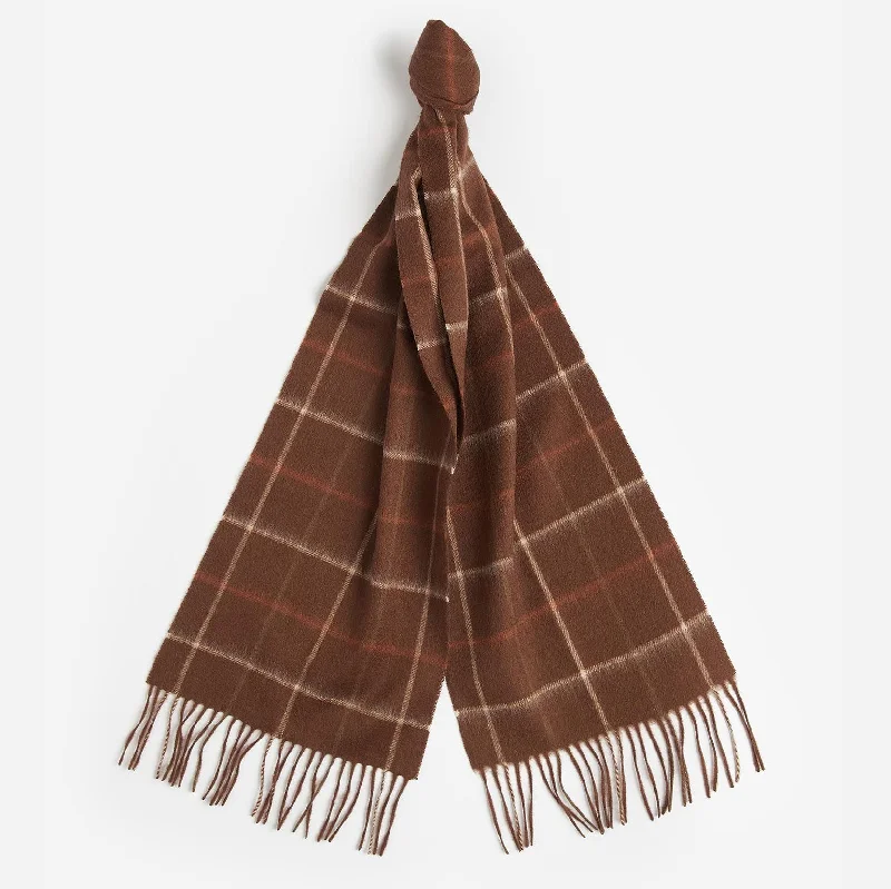 Barbour Tattersall Lambswool Scarf in Warm Ginger