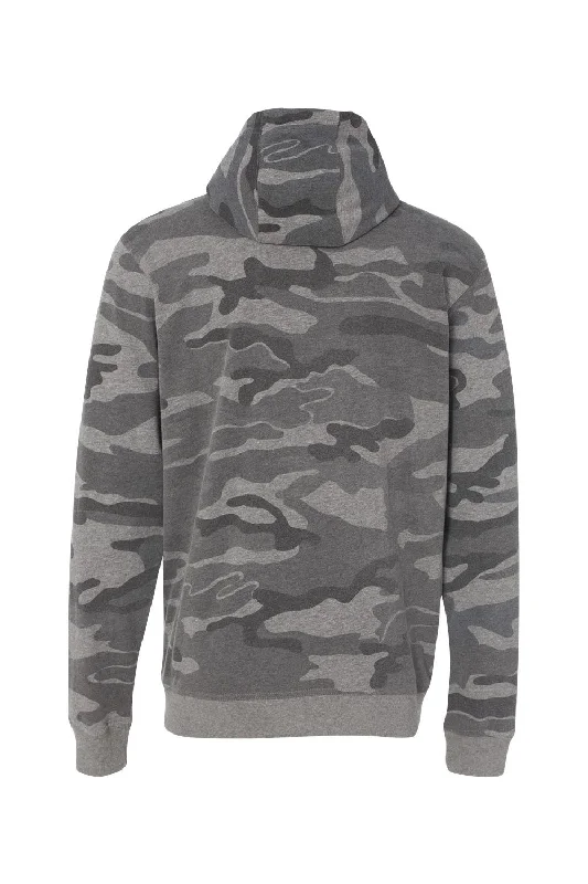 Burnside Mens Full Zip Hooded Sweatshirt Hoodie - Black Camo - NEW