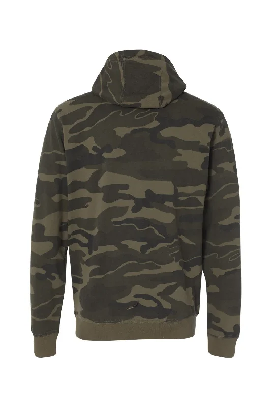 Burnside Mens Full Zip Hooded Sweatshirt Hoodie - Green Camo - NEW