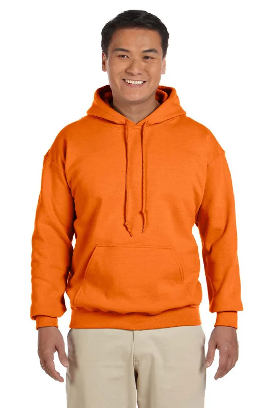 Gildan Mens Pill Resistant Hooded Sweatshirt Hoodie - Safety Orange