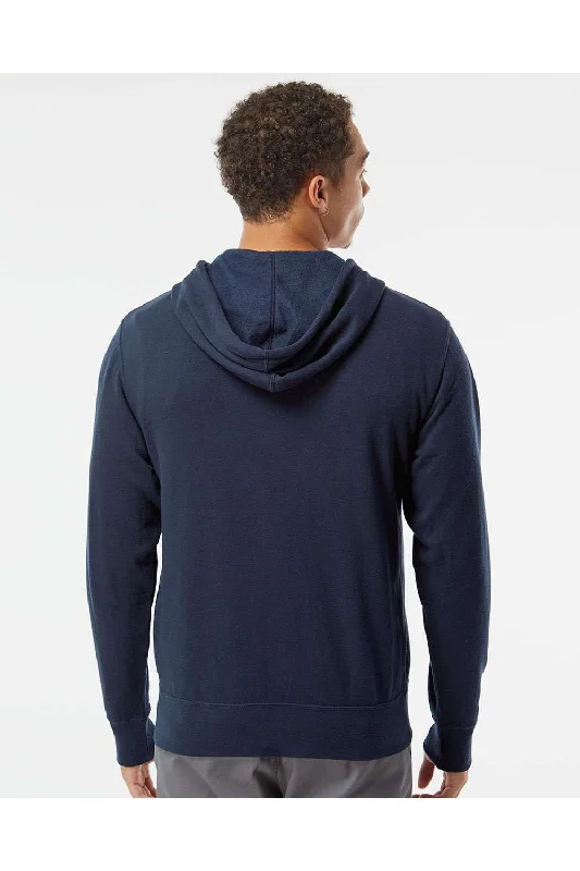 Independent Trading Co. Mens Full Zip Hooded Sweatshirt Hoodie - Classic Navy Blue - NEW