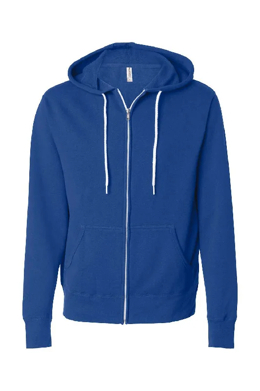 Independent Trading Co. Mens Full Zip Hooded Sweatshirt Hoodie - Cobalt Blue - NEW