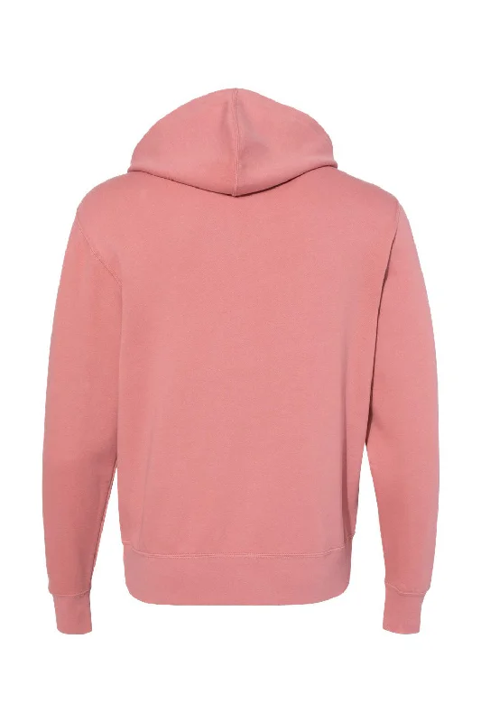 Independent Trading Co. Mens Full Zip Hooded Sweatshirt Hoodie - Dusty Rose Pink - NEW