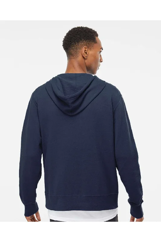 Independent Trading Co. Mens Full Zip Hooded Sweatshirt Hoodie - Slate Blue - NEW