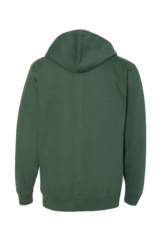 Independent Trading Co. Mens Full Zip Hooded Sweatshirt Hoodie - Alpine Green - NEW