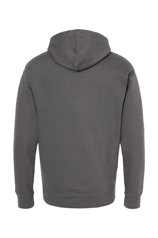 Independent Trading Co. Mens Full Zip Hooded Sweatshirt Hoodie - Charcoal Grey - NEW