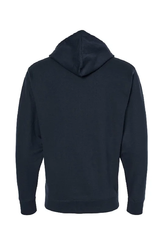 Independent Trading Co. Mens Full Zip Hooded Sweatshirt Hoodie - Navy Blue - NEW