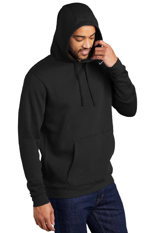 Nike Mens Club Fleece Hooded Sweatshirt Hoodie - Black