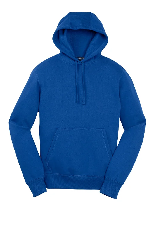 Sport-Tek Mens Shrink Resistant Fleece Hooded Sweatshirt Hoodie - True Royal Blue