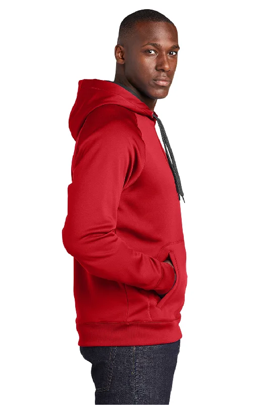 Sport-Tek Mens Tech Moisture Wicking Fleece Hooded Sweatshirt Hoodie - True Red