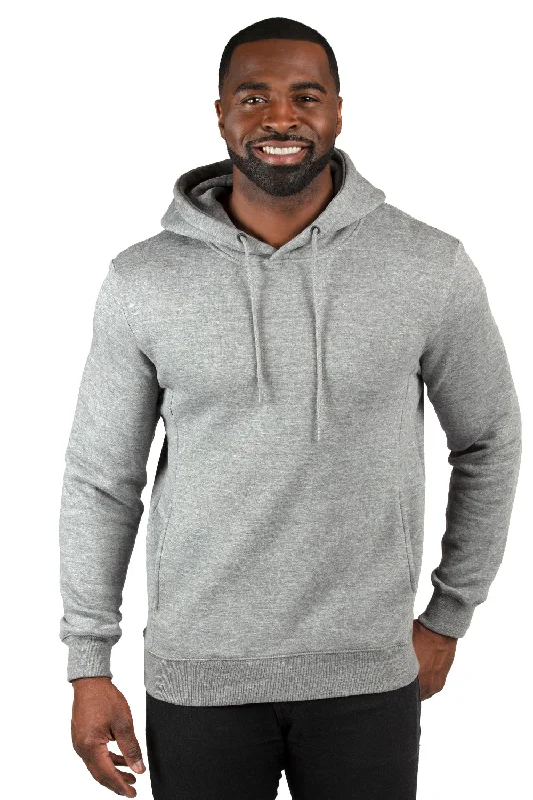 Threadfast Apparel Mens Ultimate Fleece Hooded Sweatshirt Hoodie - Heather Grey