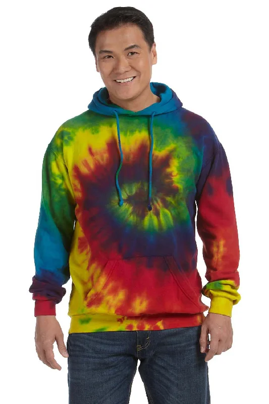 Tie-Dye Mens Hooded Sweatshirt Hoodie - Reactive Rainbow