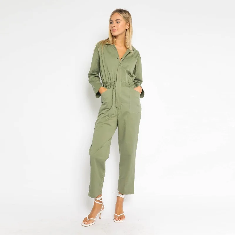 Collared Boilersuit (Olive)