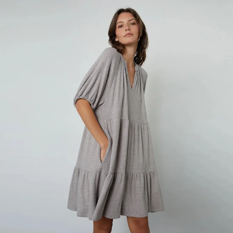 Flora Cozy Lux Dress (Grey)